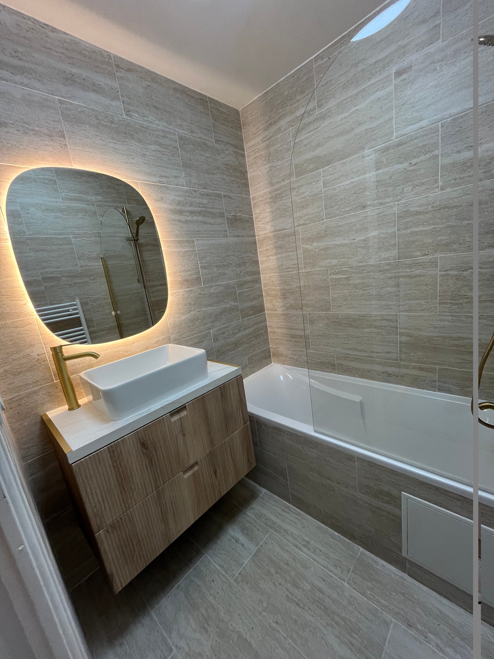 Rénovation salle de bain - douche et meuble vasque
